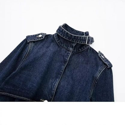Damjacka Lång Ståkrage Polyester med Långa Ärmar-3