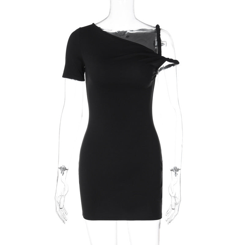 Dam Miniklänning Slim Fit Mjuk Tyg-1