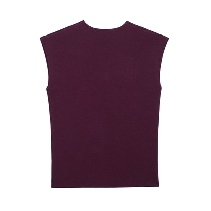 Dam Topp Draperad Andningsbart Material Elegant Silhuett-2