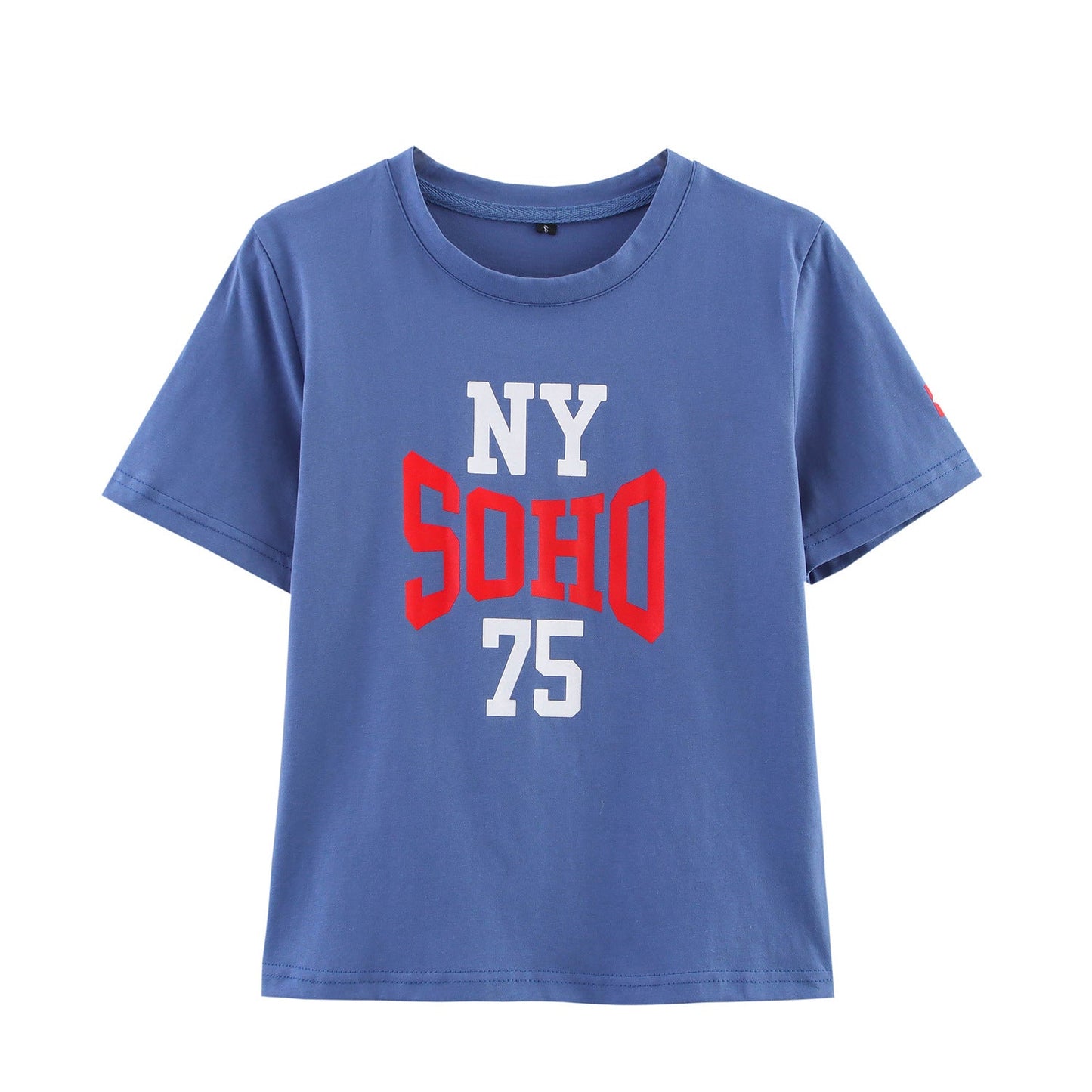 Dam T-shirt Modern Tryck Avslappnad Bomull 5