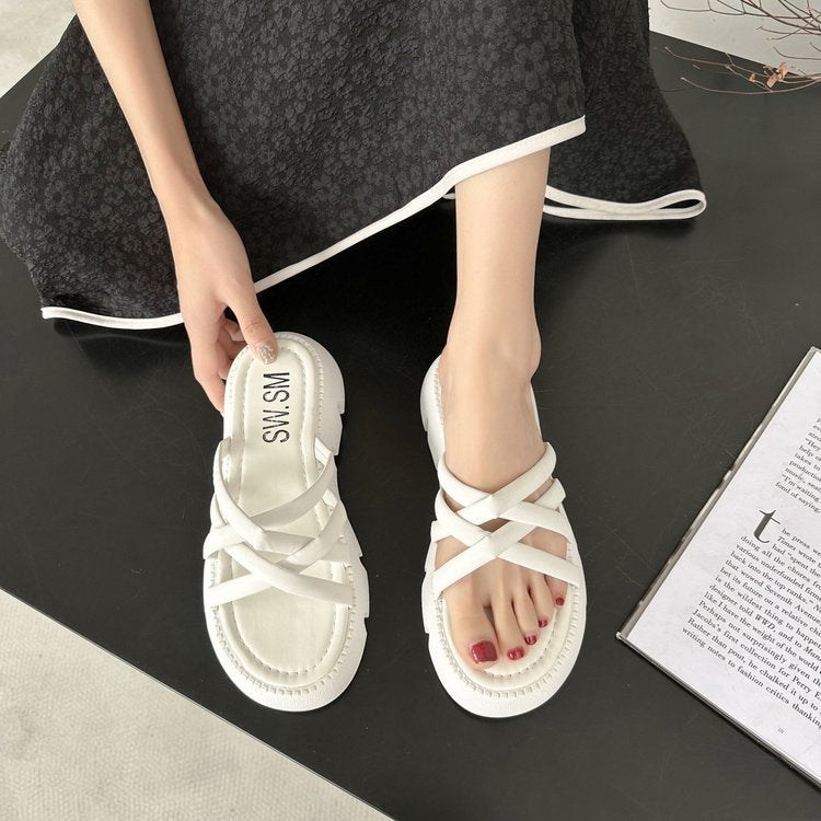Kvinnors Öppna Sandaler Trendig Design Lätt Material 4