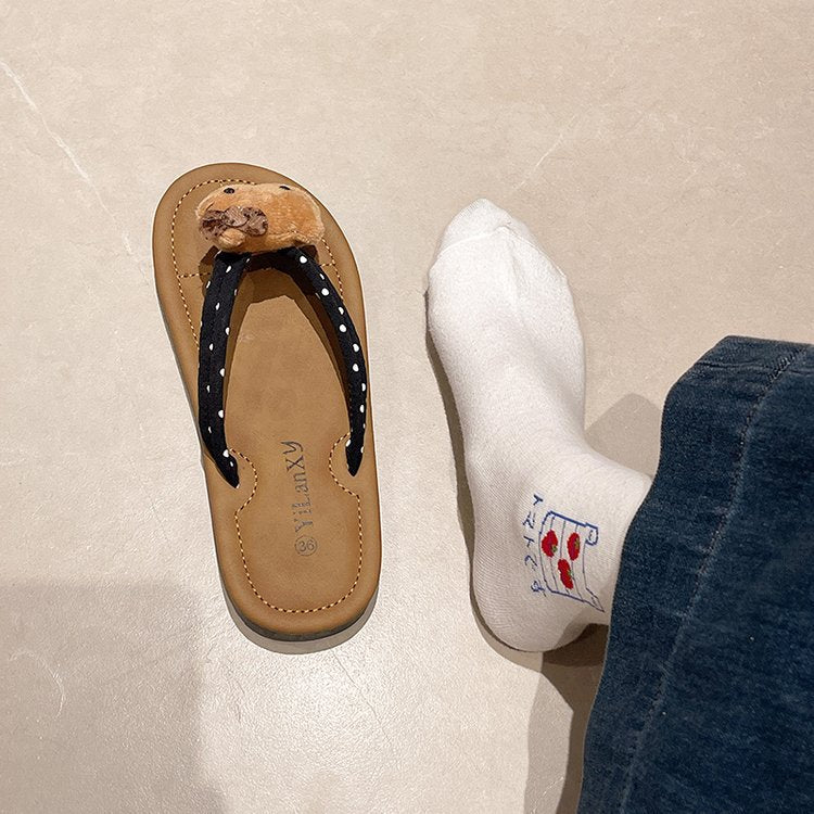 Dam Sandaler Tåavskiljare Lekfull Design Mjuk Fotbädd-5