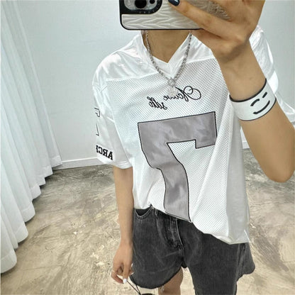 Herr T-shirt V-ringad Kortärmad Elastan Färgblock-5