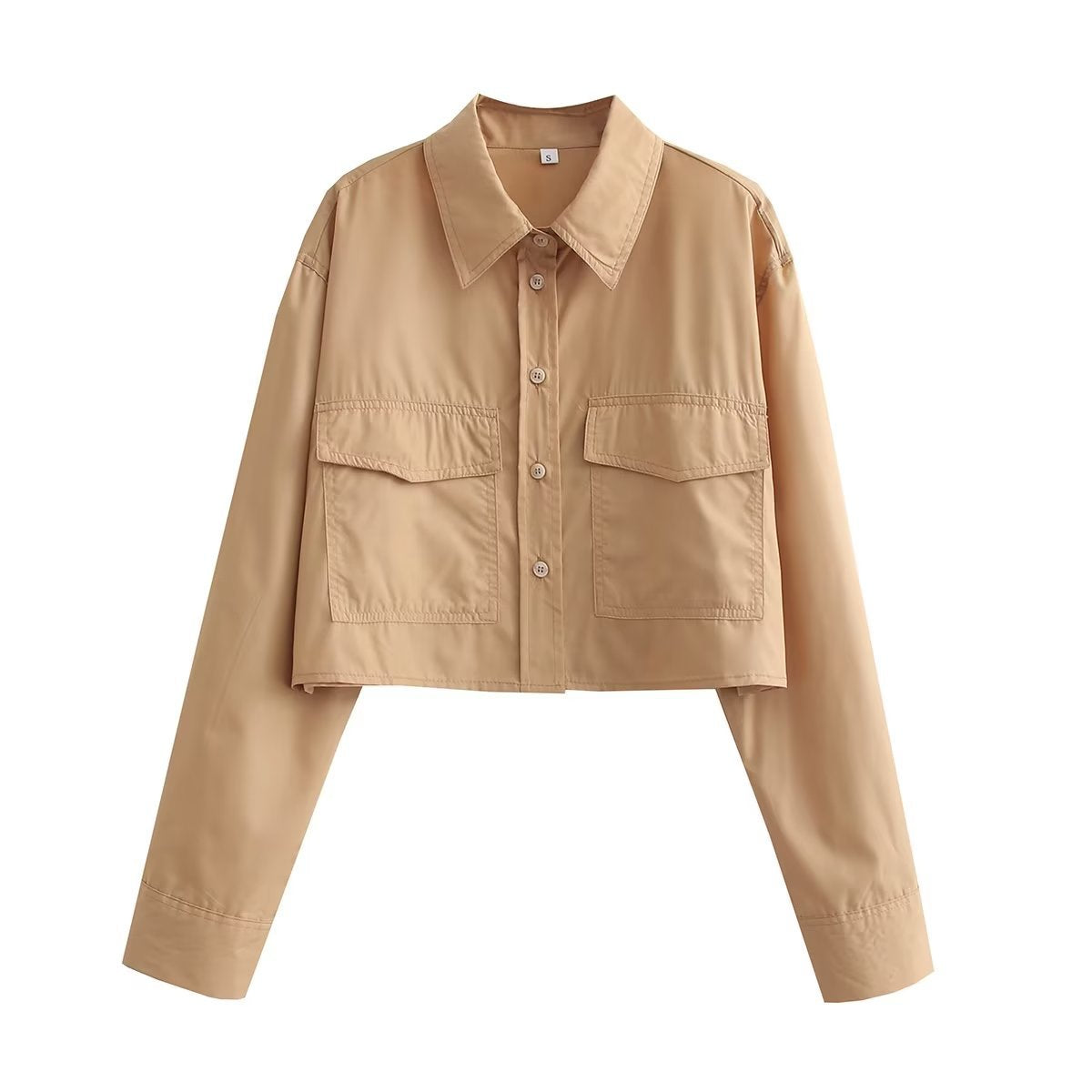 Dam Skjorta Kortärmad Streetwear Polyester-4
