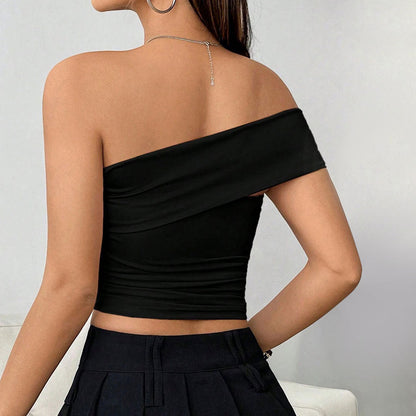 Dam Tank Top Slim Fit Sticked Mjuk Tröjtyg-3