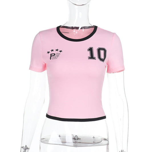Kvinnors Kort Sporttopp Andningsbart Material Modern Design-1