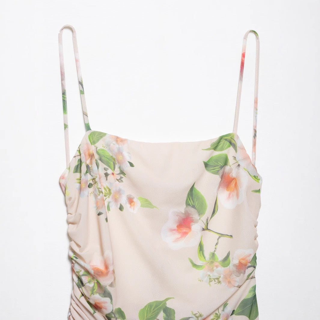 Kvinnors Wrap-Klänning med Rüsch Detaljer i Andningsbart Material 3