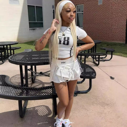 Dam T Shirt Crop Top Elastisk Polyester Rund Krage-3