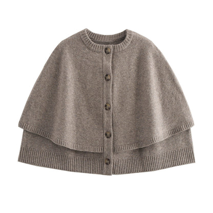 Variant image for Kvinna Kort Cardigan Mjuk Stickad med Knappdetaljer-3