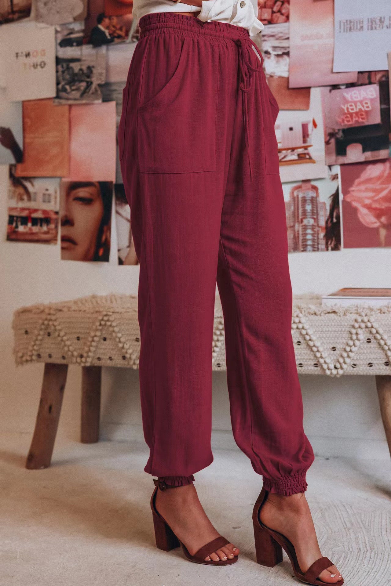 Variant image for Dam Harembyxor Hög Midja Elastisk Polyester-11