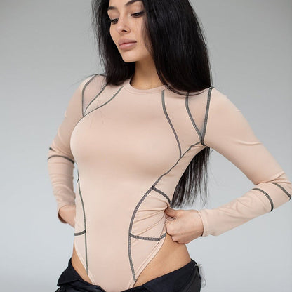 Dam Sport Bodysuit Andningsbart Tyg Funktionell Design 1