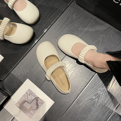 Ballerinaskor Dam med Dekorativa Remmar – Bekväm Sula i Syntetmaterial, Perfekta för Vardags och Fest 5