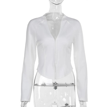 Lång Vinterjacka Dam Figursydd Elastisk Material-1