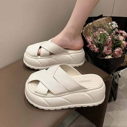 Kvinnor Kil Pantoletter Elegant Skimrande Syntetiskt Material 5