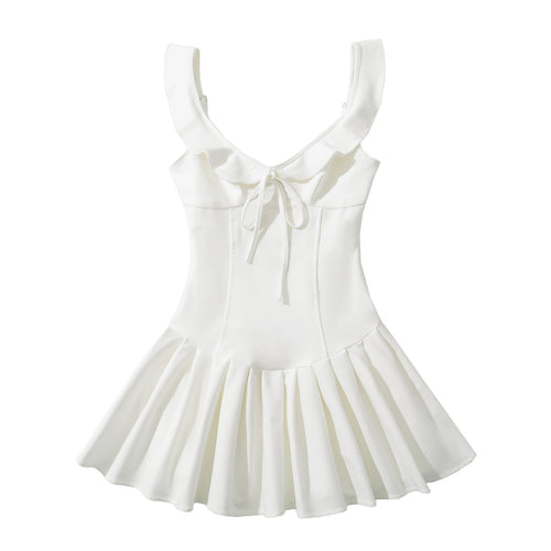 Fina Dam Klänningar Rufsad Design Svängande Kjol Hållbar Vävd Material 1