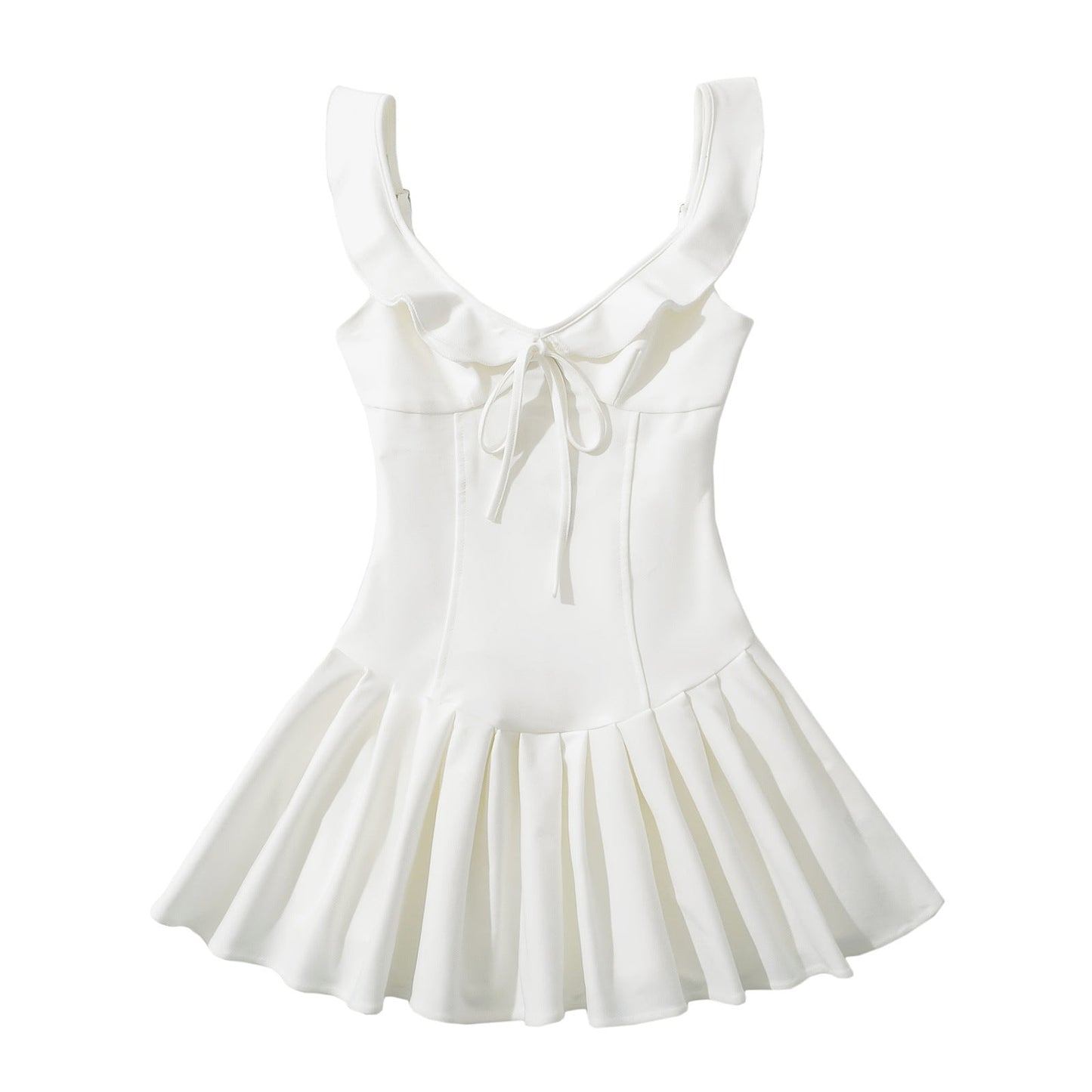 Fina Dam Klänningar Rufsad Design Svängande Kjol Hållbar Vävd Material 5