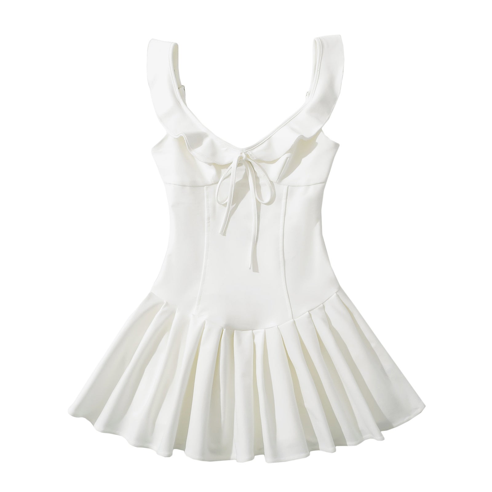 Fina Dam Klänningar Rufsad Design Svängande Kjol Hållbar Vävd Material 5