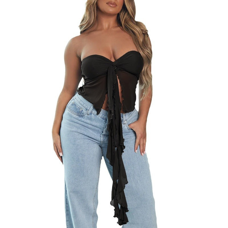 Kvinnors Topp Raffinerad Knut Rüsch Detaljer Högkvalitativt Tyg-6