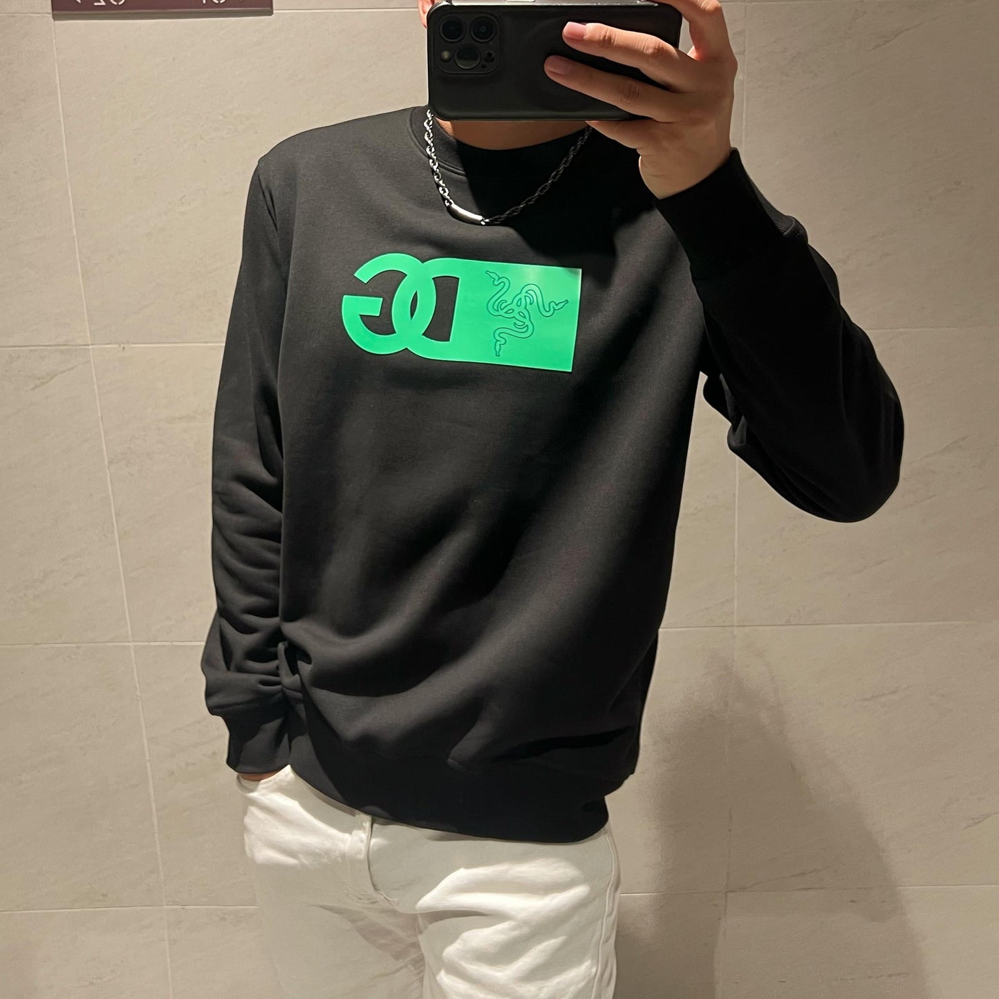 Dam Tröja Rund Hals Långärmad 100% Bomull-1