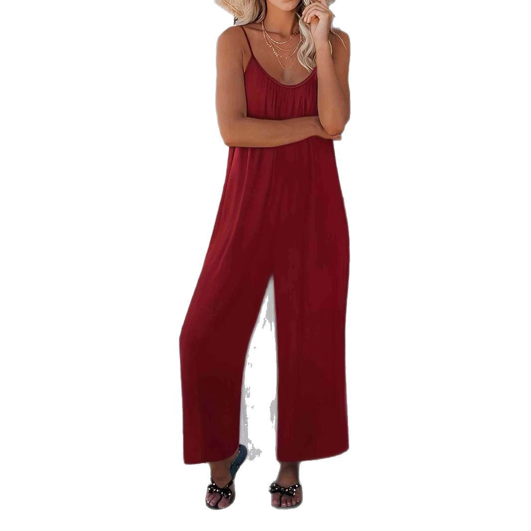 Kvinnors Jumpsuit Löst Snitt Andningsbart Material 5