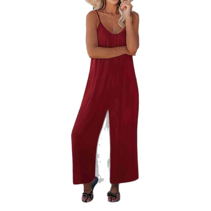 Kvinnors Jumpsuit Löst Snitt Andningsbart Material 5