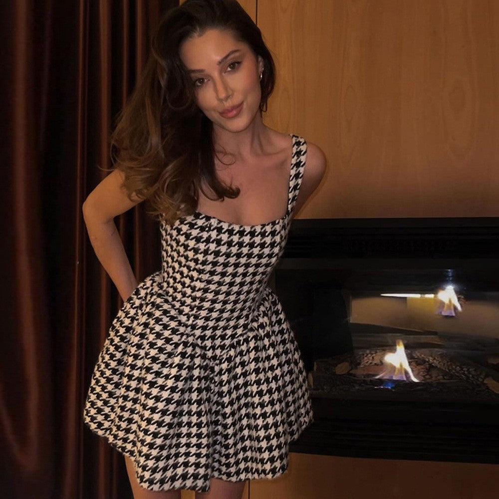 Kvinnors A-linjeformad Klänning Broderad Polyester 4