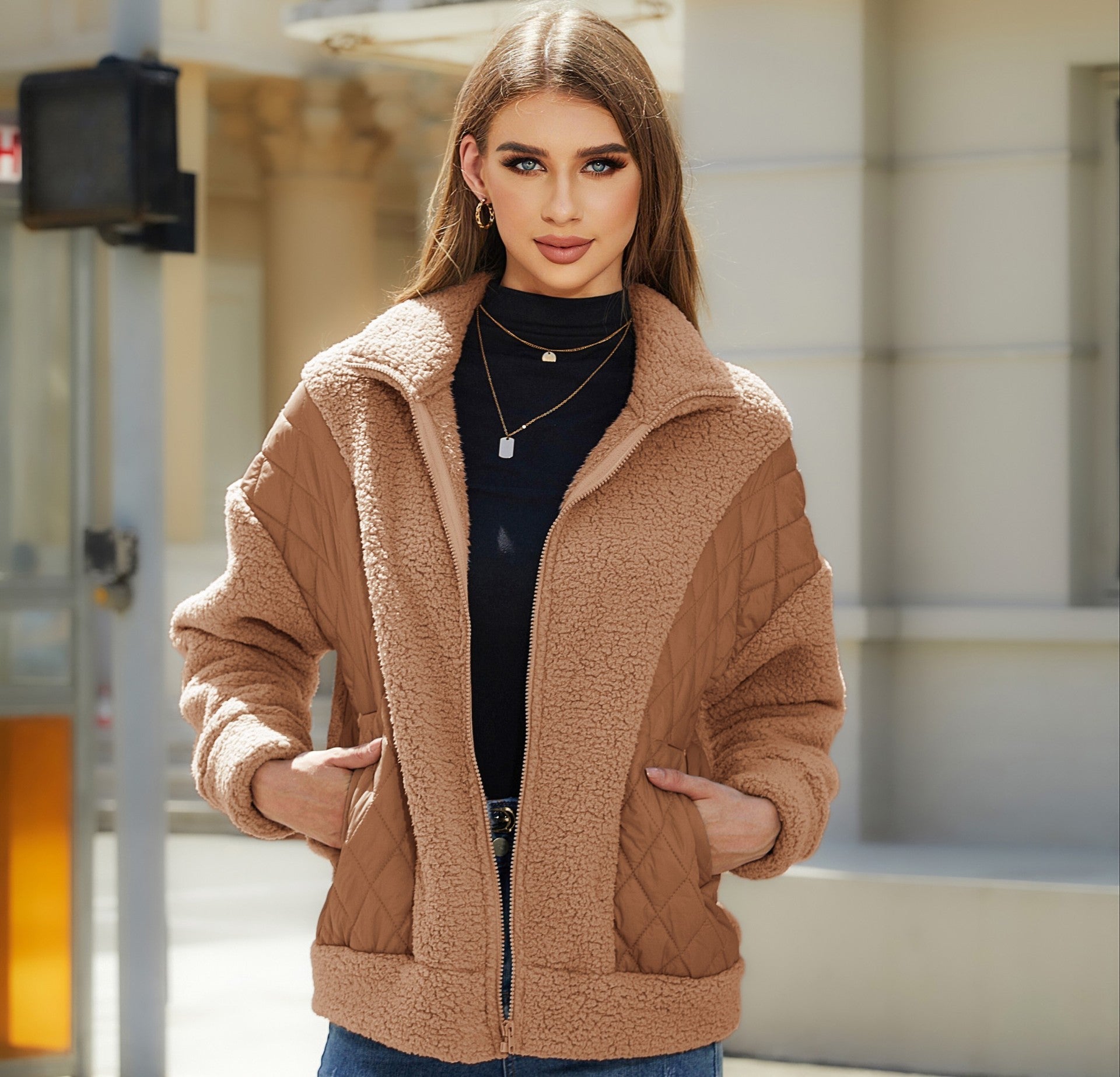 Variant image for Damjacka Zip-up Avslappnad Lättviktig Polyester-11