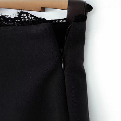 Dam Minirock Monokrom Street Style 100% Bomull-3