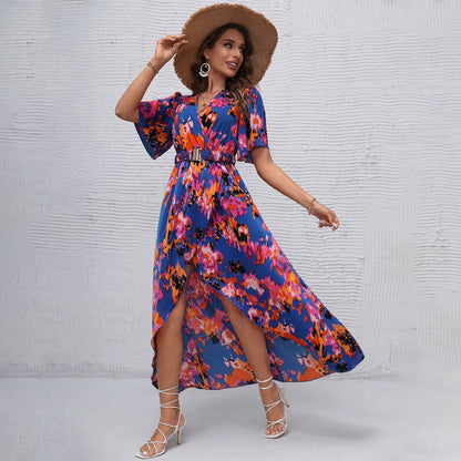 Dam Långklänning Asymmetrisk Polyester för Fest-4