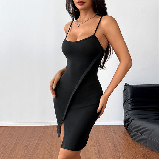 Kvinnors Bodycon Klänning Slim Fit Kort Högkvalitativt Tyg-1