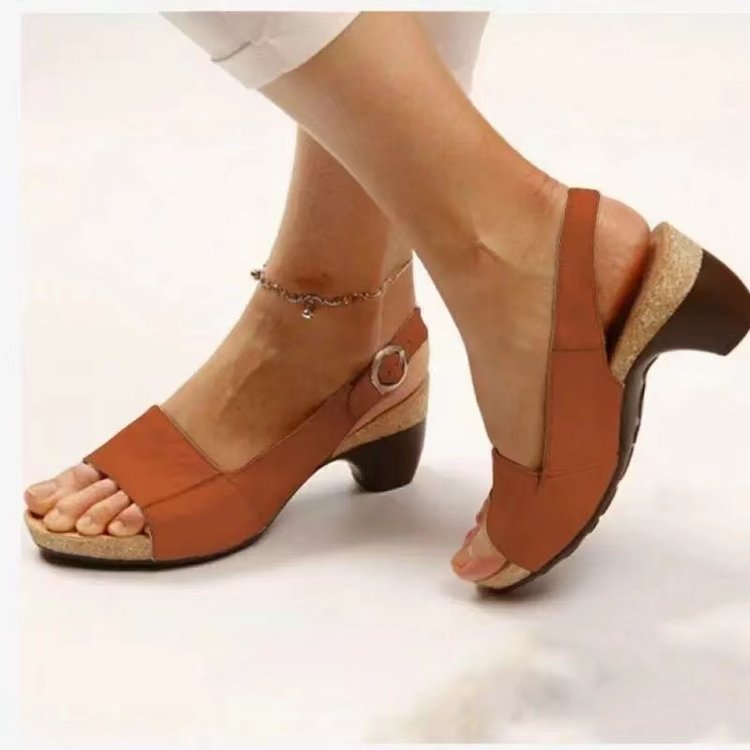 Variant image for Kvinnors Slingback Pantoletter Elegant Läder-26