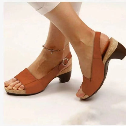 Variant image for Kvinnors Slingback Pantoletter Elegant Läder-26