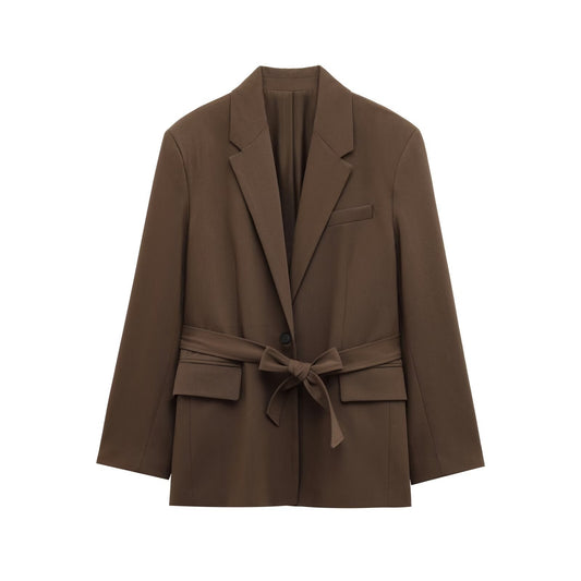 Dam Byxdress Mönstrad med Bälte i Högkvalitativt Tyg-1