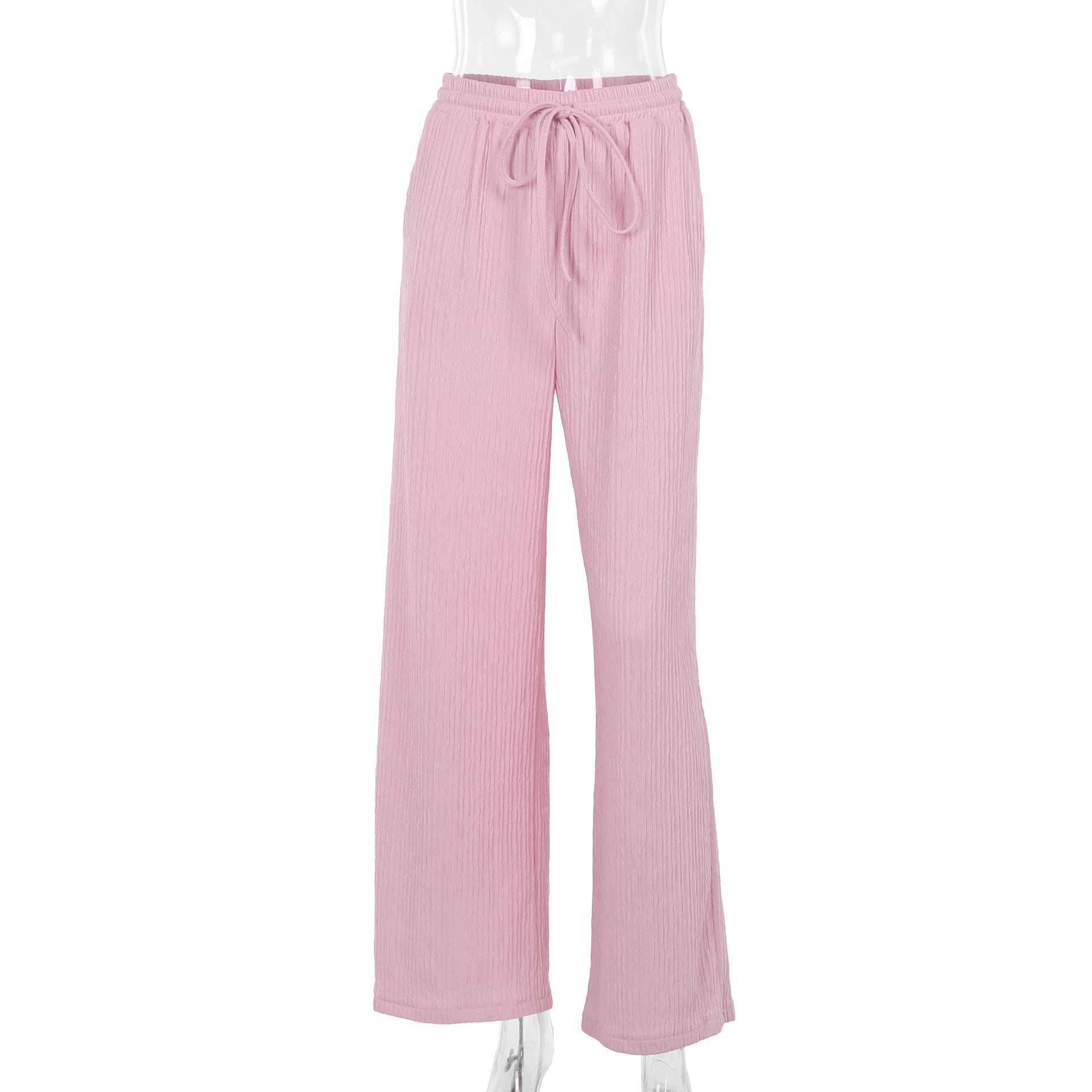 Kvinnors Casual Tröja med Elastiskt Midjeband – Mjuk Jersey, Avslappnad Passform, Justerbar Snörning, Bred Benarea 1