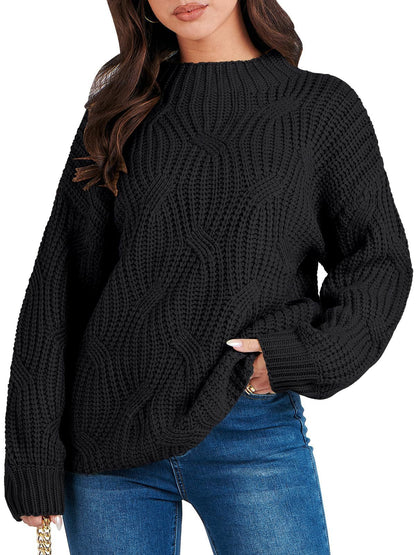 Variant image for Stickad Dam Tröja med Drop-Shoulder Design i Akryl-6