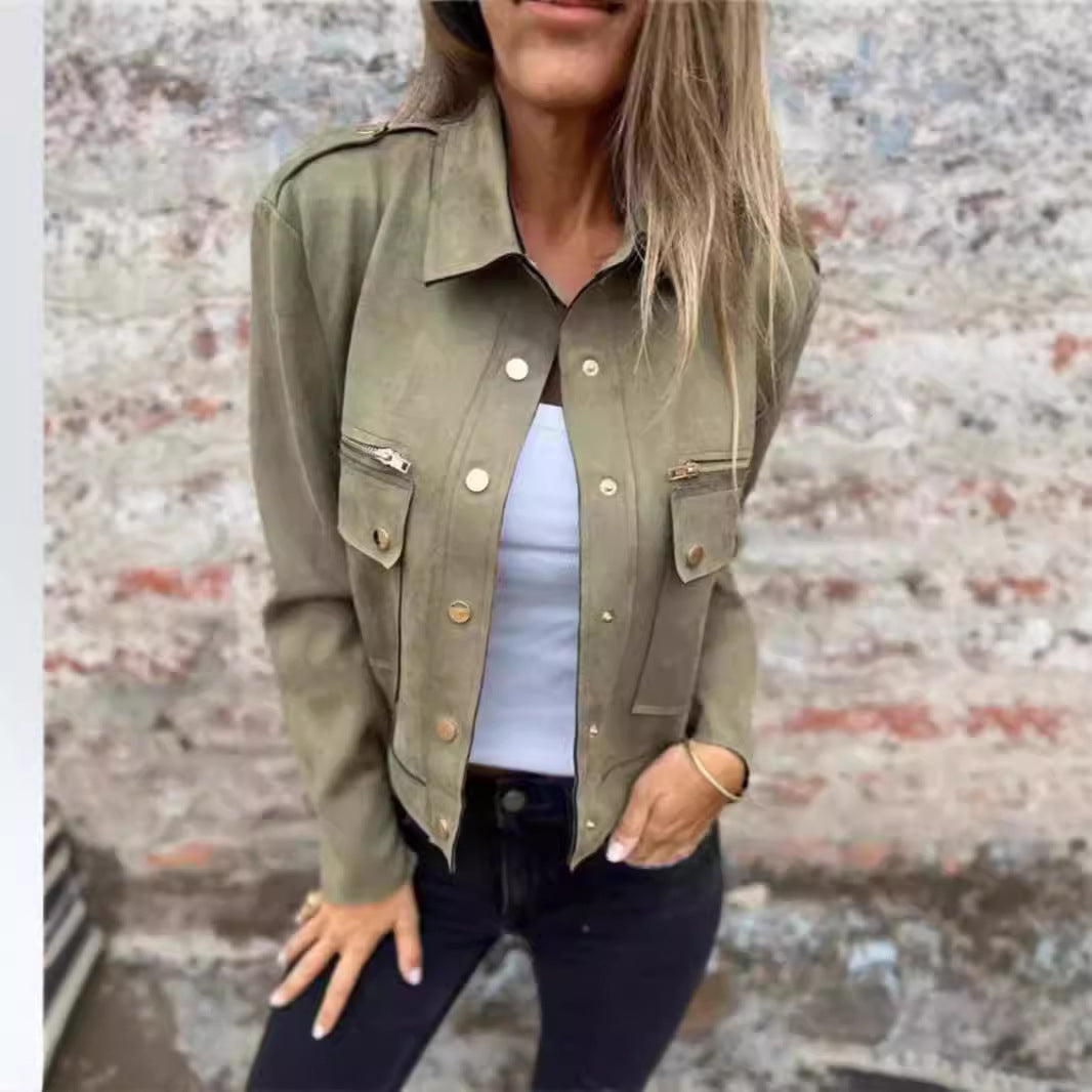Herrjacka Zipperjacka med Revers Polyester för Höst- och Vårbruk-2