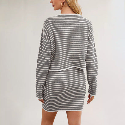 Vit Dam Kostym Randig Polyester Nylon A-linjeformad-6