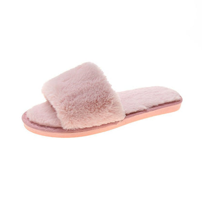 Dam Tofflor i Syntetisk Päls med Bekväm Sula – Mjuk och Stilren Design för Inomhus och Utomhus 12