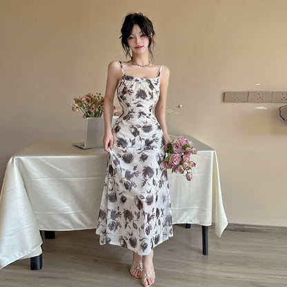 Variant image for Dam Klänning A-linje Blommig Off-the-Shoulder Polyester Spandex-10