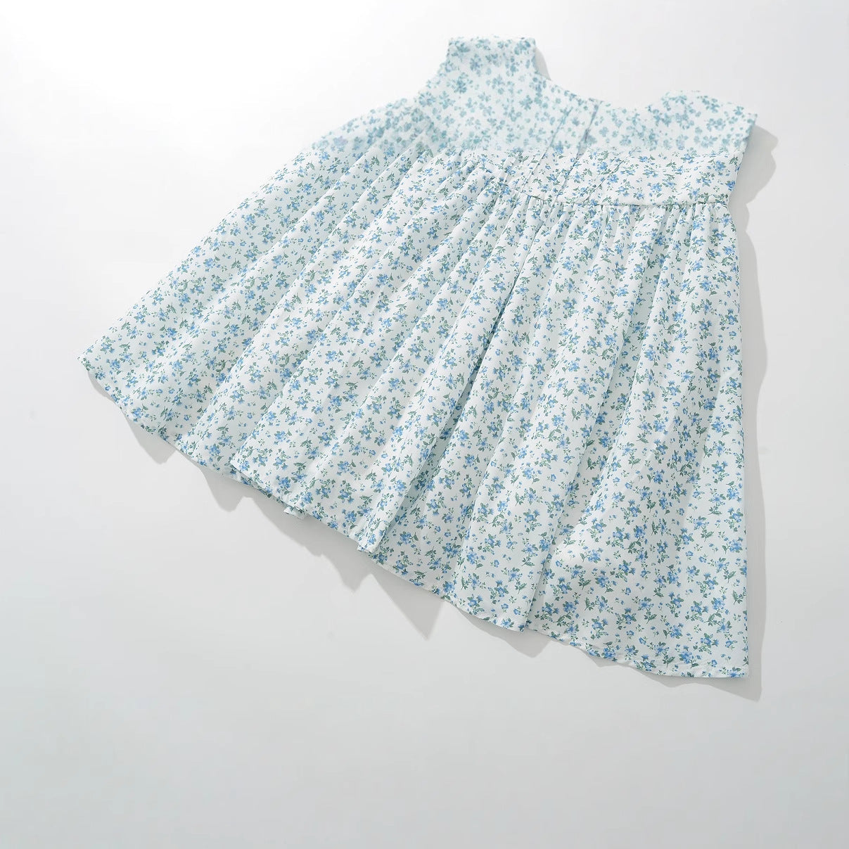 Dam Sommarklänning V-ringning Blommönster Luftig Bomull 4