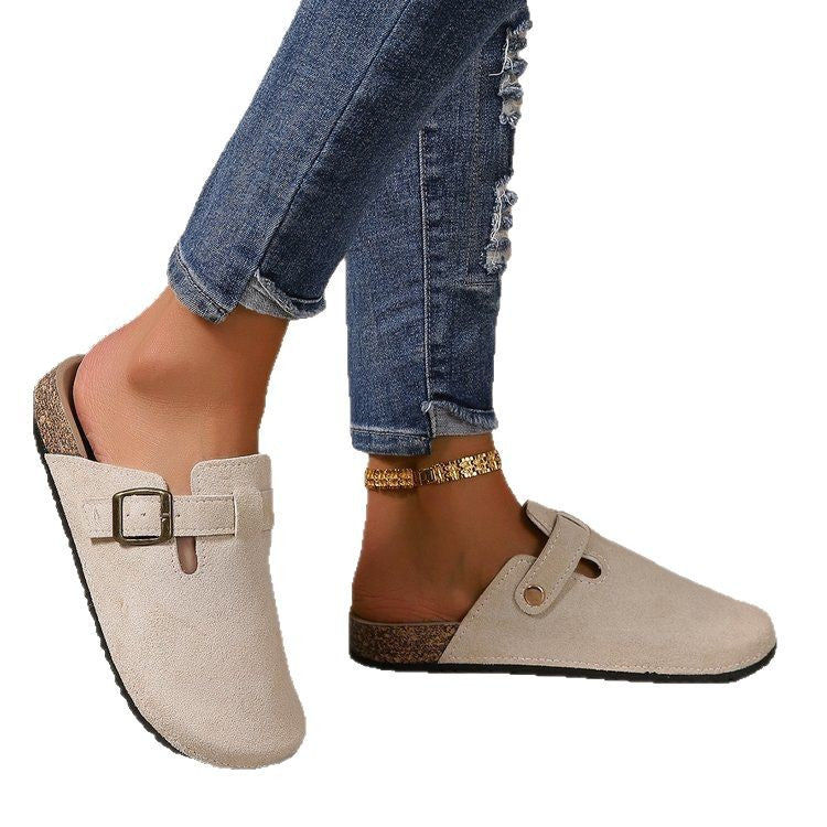 Elegant Mocka Träskor Dam med Dekorativt Spänne – Vadderad Innersula och Gummisula för Optimal Komfort 5