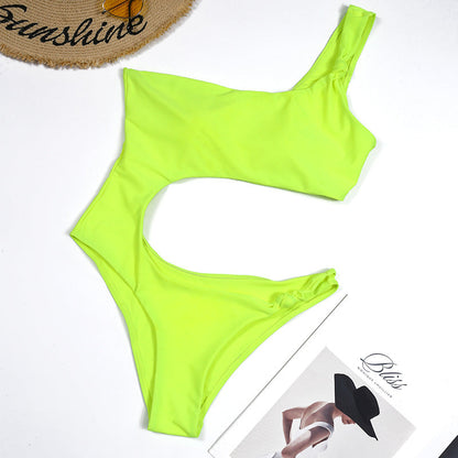 Baddräkt Dam Hög Midja Triangeldesign Polyester Elastan-4