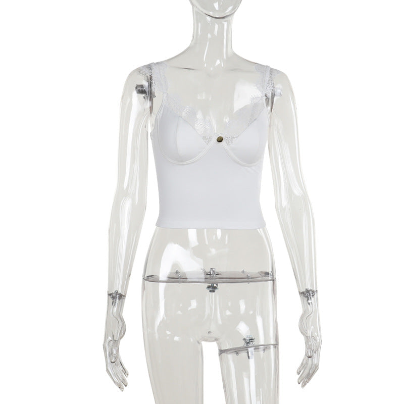 Variant image for Kvinnors Bustier Justerbara Bärar Mjuk Bomullsmix Elegant Detalj-1