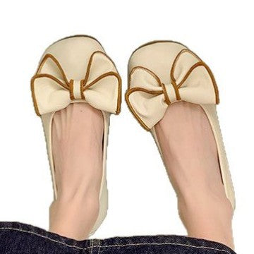 Kvinnors Ballerinas med Dekorativ Slinga Syntetiskt Läder och Icke-Slip Sula 6