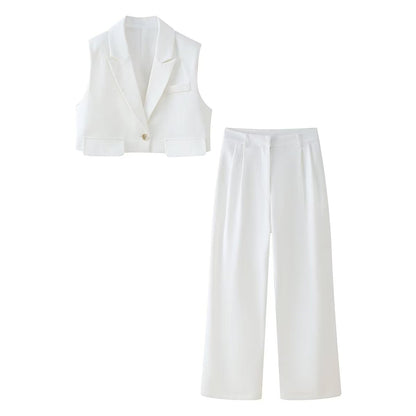 Variant image for Dam Byxdress Enfärgad Lång Byxa Polyester Ärmlös Elegant-9