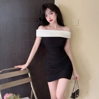 Variant image for Damklänning Off-Shoulder Ribbad Polyester-4