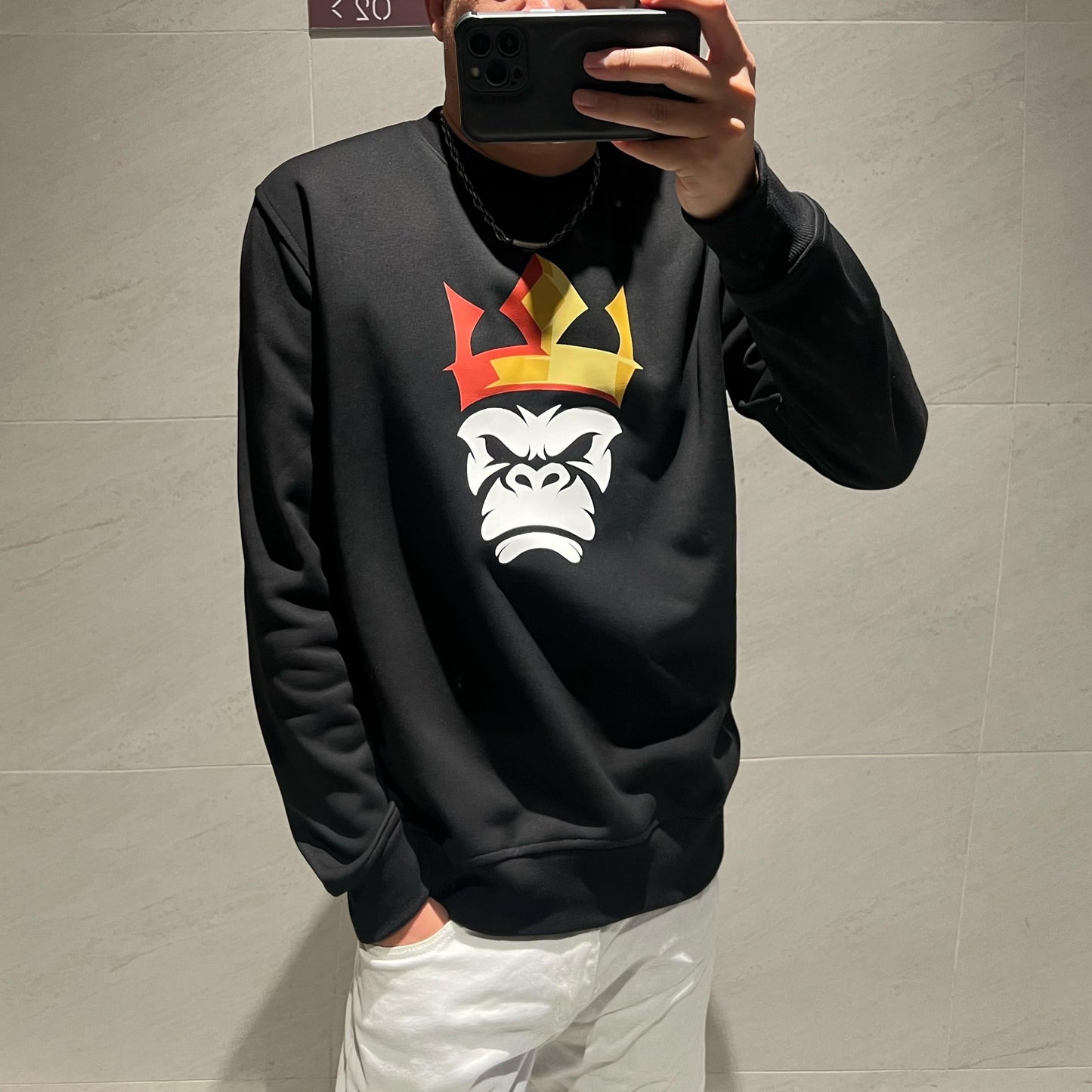 Dam T-shirt Långärmad Löst Klippt 100% Bomull-2