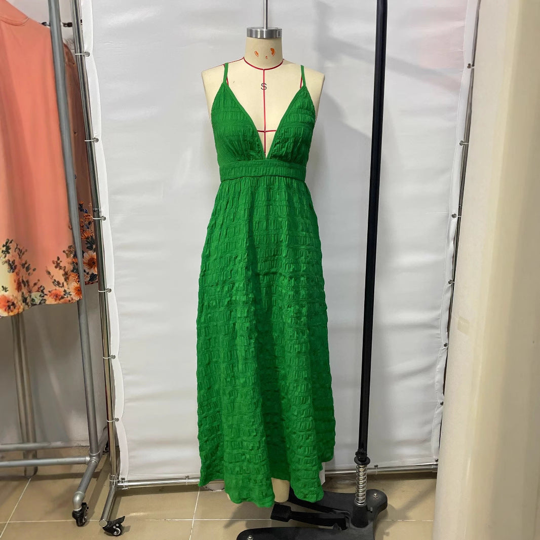 Maxi Klänning Dam Enfärgad Polyester Lång Ärmar Elegant Stil-5