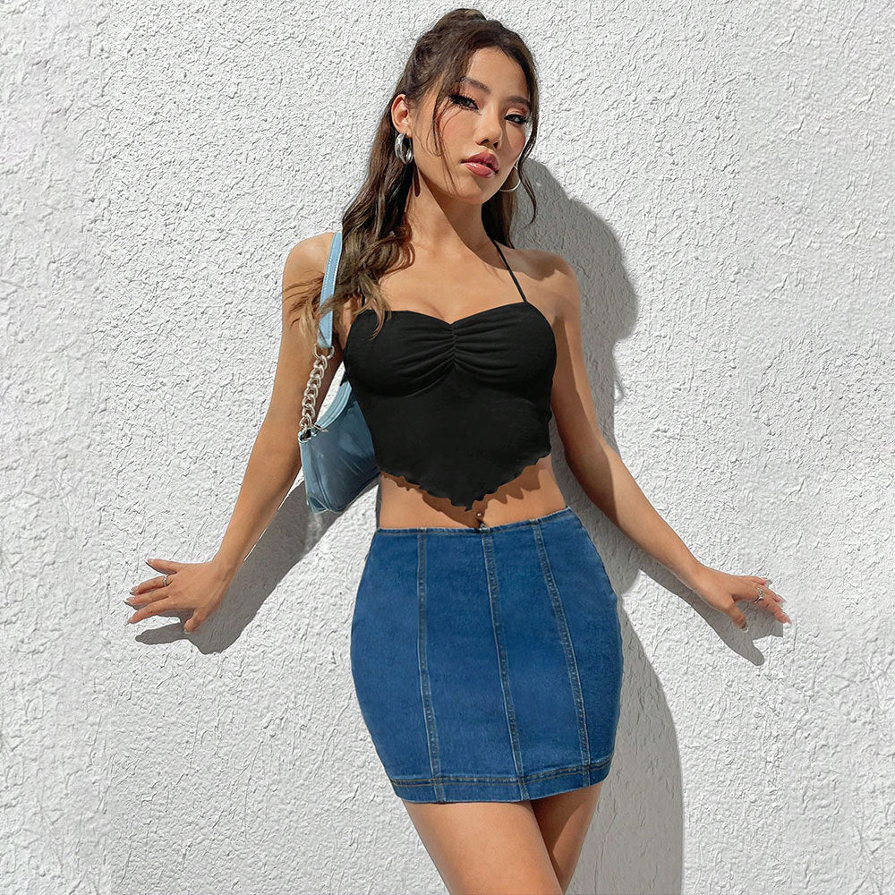 Tjejers Camisole Ryggfri Polyester-5