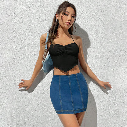 Tjejers Camisole Ryggfri Polyester-5